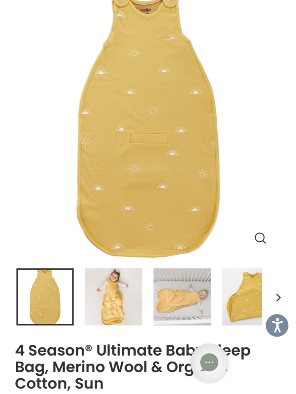 4 Season® Ultimate Baby Sleep Bag - Sun Yellow
